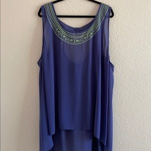 PLUS SIZE Cut Out Chiffon Top